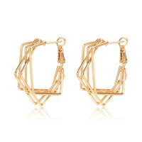 Zinc Alloy Leverback Earring, stainless steel post pin, gold color plated, fashion jewelry & for woman, 35*34mm 