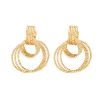 Zinc Alloy Drop Earring, stainless steel post pin, gold color plated, fashion jewelry & for woman, 30*20mm 