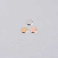 Stainless Steel Jewelry Cabochon, Flat Round, polished 6mm 