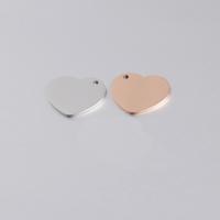 Stainless Steel Heart Pendants, polished Approx 1.9mm 