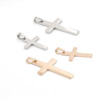 Stainless Steel Cross Pendants, polished Approx 1.5mm 