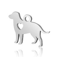 Stainless Steel Animal Pendants, Dog, polished, hollow, original color Approx 1mm 