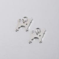 Stainless Steel Animal Pendants, Dog, polished, original color Approx 5mm 