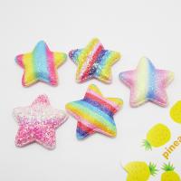Polyester Hair Clip Findings, with PVC Plastic, DIY 48mm 