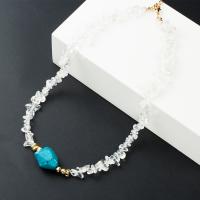 Turquoise Zinc Alloy Necklace, with turquoise, plated, fashion jewelry & for woman, 20mm Approx 20.55 Inch 