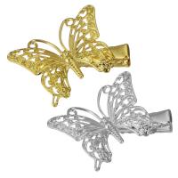 Alligator Hair Clip, Brass, Butterfly, plated, fashion jewelry & for woman 