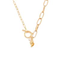 Латунь Ожерелье, с Акрил, плакирован золотом, Овальный цепь & Женский длина:17.7 дюймовый, продается Strand