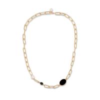 Ожерелье ручной латунные, Латунь, с 565 наполнитель цепи, плакирован золотом, Овальный цепь & Женский, 27, длина:17 дюймовый, продается Strand