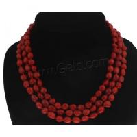 Collier chaîne pull corail, bijoux de mode & pour femme & 3 brins, rouge Environ 17.5 pouce, Environ 18.5 pouce, Environ 20 pouce, Vendu par brin