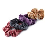 Hair Scrunchies, Velveteen, with Rubber Band, fashion jewelry & for woman 50*34mm 