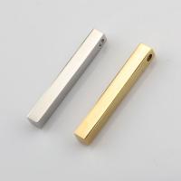 Stainless Steel Pendants, Rectangle, polished Approx 2.9mm 