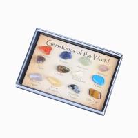 Gemstone Minerals Specimen, natural, 12 pieces, mixed colors, 10mm 