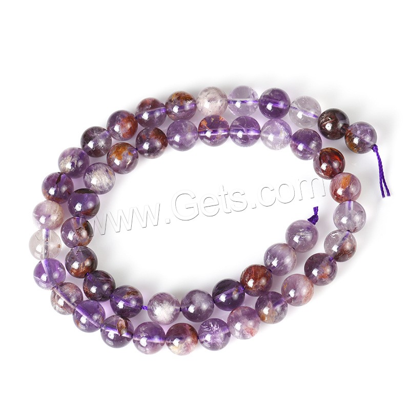 Purple Phantom Quartz Beads, Round, polished, DIY & different size for choice, purple, Length:Approx 15 Inch, Sold By Strand