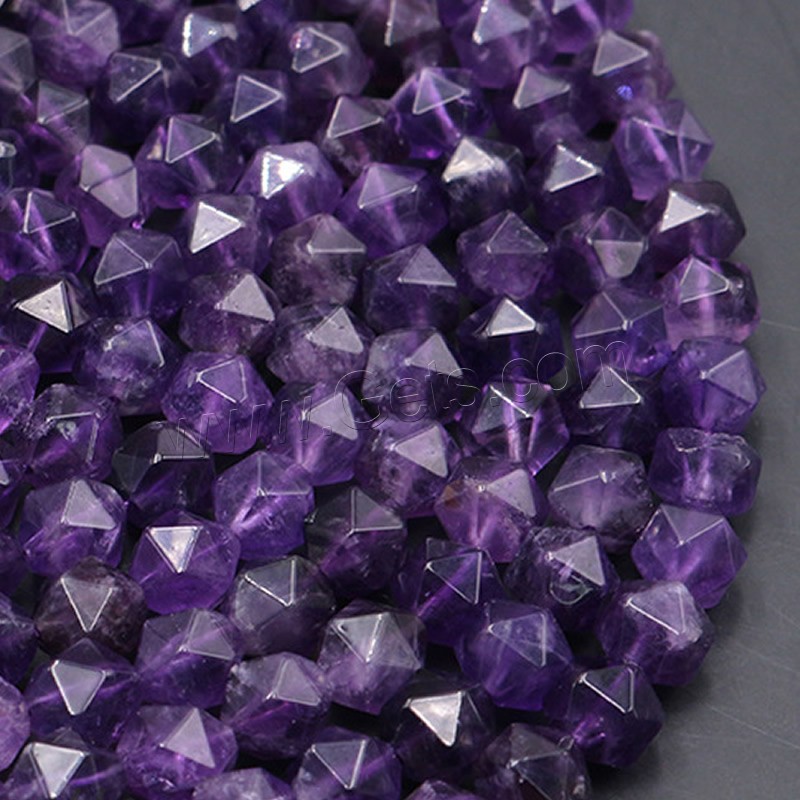 Natural Amethyst Beads, polished, DIY & different size for choice & faceted, purple, Length:Approx 15 Inch, Sold By Strand