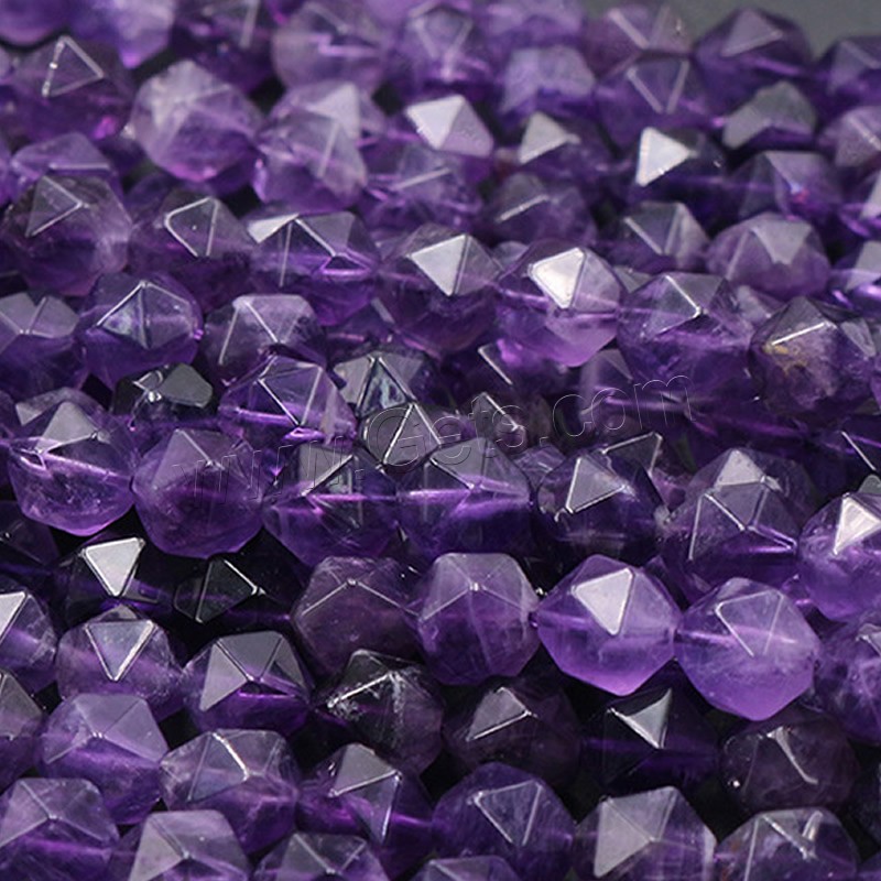 Natural Amethyst Beads, polished, DIY & different size for choice & faceted, purple, Length:Approx 15 Inch, Sold By Strand