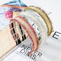 Hair Bands, Cotton, with Zinc Alloy, fashion jewelry & for woman 30mm 