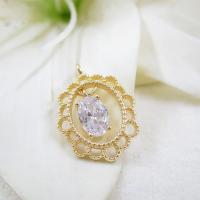 Rhinestone Brass Pendants, gold color plated, with rhinestone & hollow Approx 1.8mm 