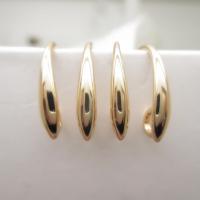 Brass Hook Earwire, gold color plated, DIY & with loop 