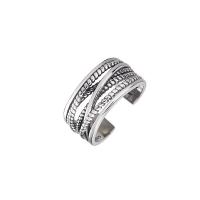 925 пробы Манжеты палец кольцо, плакированный цветом под старое серебро, ювелирные изделия моды & Женский, 10mm, размер:7, продается PC