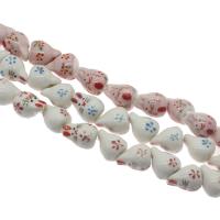 Tierische Porzellan Perlen, Hase, verschiedene Muster für Wahl, 22x17x18mm, Bohrung:ca. 3mm, ca. 200PCs/Tasche, verkauft von Tasche