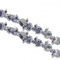 Tierische Porzellan Perlen, Ente, blau, 20*17mm, Bohrung:ca. 1.5mm, ca. 200PCs/Tasche, verkauft von Tasche