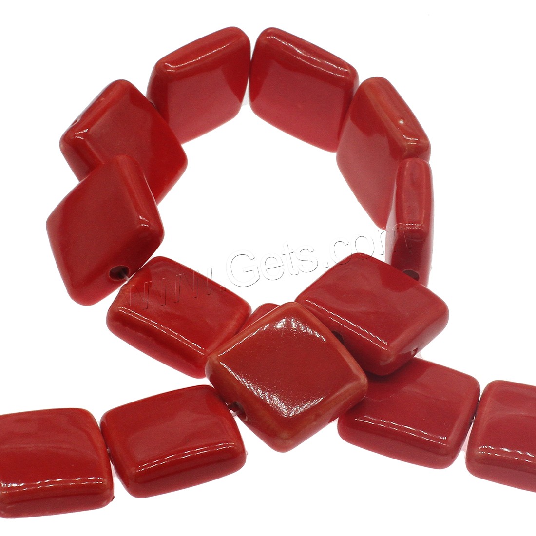 Porcelain Bead, Squaredelle, different size for choice, more colors for choice, Hole:Approx 2.4mm, Approx 200PCs/Bag, Sold By Bag