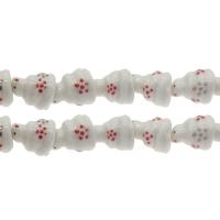 Tierische Porzellan Perlen, Schlange, weiß, 17*15mm, Bohrung:ca. 3mm, ca. 200PCs/Tasche, verkauft von Tasche