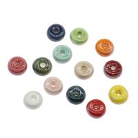 Revestimiento Porcelana bolas, color mixto, 9*5mm, agujero:aproximado 2.4mm, aproximado 200PCs/Bolsa, Vendido por Bolsa