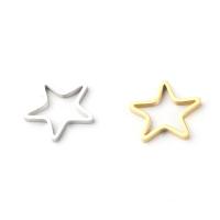 Stainless Steel Jewelry Findings, Star, polished, hollow 15mm 