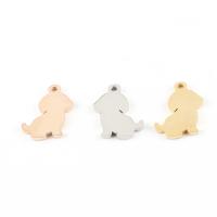 Stainless Steel Animal Pendants, Dog, polished Approx 1.8mm 