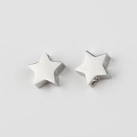 Stainless Steel Beads, Star, polished, original color Approx 1.8mm 