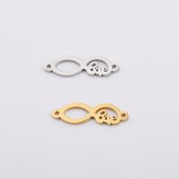 Stainless Steel Charm Connector, Infinity, polished, 1/1 loop & hollow Approx 1.5mm 