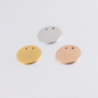 Stainless Steel Pendants, Flat Round, polished, double-hole 21mm Approx 1.8mm 