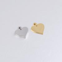 Stainless Steel Heart Pendants, polished Approx 1.35mm 