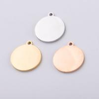 Stainless Steel Pendants, Flat Round, polished Approx 1.8mm 