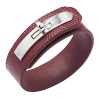 PU Leather Cord Bracelets, with Zinc Alloy, plated, Korean style & for woman 