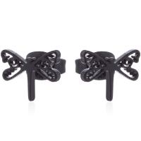 Stainless Steel Stud Earring, Dragonfly, Korean style & for woman 