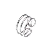 925 пробы Манжеты палец кольцо, покрытый платиной, ювелирные изделия моды & Женский, 10mm, размер:5.5, продается PC