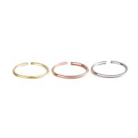 925 пробы Манжеты палец кольцо, Другое покрытие, Женский & гладкая, Много цветов для выбора, 1.2mm, размер:5, продается PC