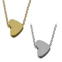 Stainless Steel Jewelry Necklace, with 2Inch extender chain, Heart, plated, oval chain & for woman 1.5mm Approx 18 Inch 