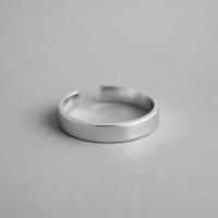 925 пробы Манжеты палец кольцо, покрытый платиной, ювелирные изделия моды & разный размер для выбора & Женский, 3mm, размер:4.5-6.5, продается PC