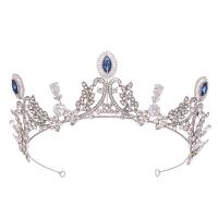Bridal Tiaras, Zinc Alloy, silver color plated, micro pave cubic zirconia & for woman 