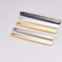 Brass Jewelry Pendants, Rectangle, plated, Random Color Approx 1.2mm 