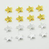 Brass Star Pendants, laiton, étoile, Placage, Couleur aléatoire Environ 1.2mm Vendu par sac