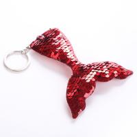 Sequins Key Clasp, with Zinc Alloy, Mermaid tail, for woman 