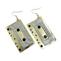 Acrylic Drop Earring, cassette, plated, for woman 
