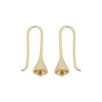Brass Hook Earwire, gold color plated, durable & DIY 0c1.2mm 