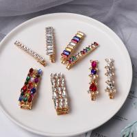 Alligator Hair Clip, Zinc Alloy, plated & for woman & with rhinestone 