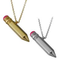 Stainless Steel Jewelry Necklace, with 2Inch extender chain, pencil, plated, oval chain & for woman 1.5mm Approx 18 Inch 