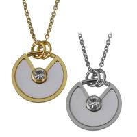 Stainless Steel Jewelry Necklace, with Acrylic, with 2Inch extender chain, plated, oval chain & for woman 1.5mm Approx 17.5 Inch 